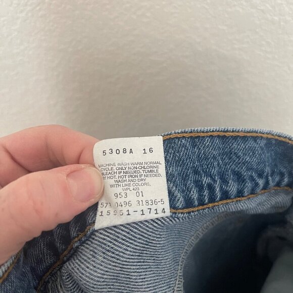 VTG Levis 951 Relaxed Fit Tapered Leg Cotton Denim Blue Jeans Women 12 USA Made - Picture 3 of 7